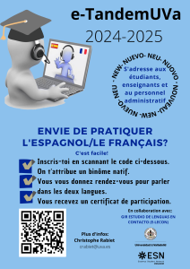 cartel e-TándemUVa 2024 FRANCÉS